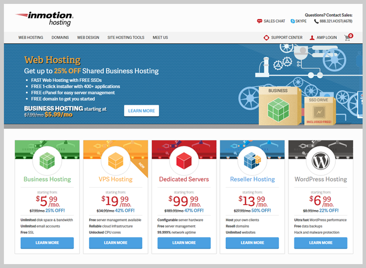 inmotion Fastest WordPress Hosting