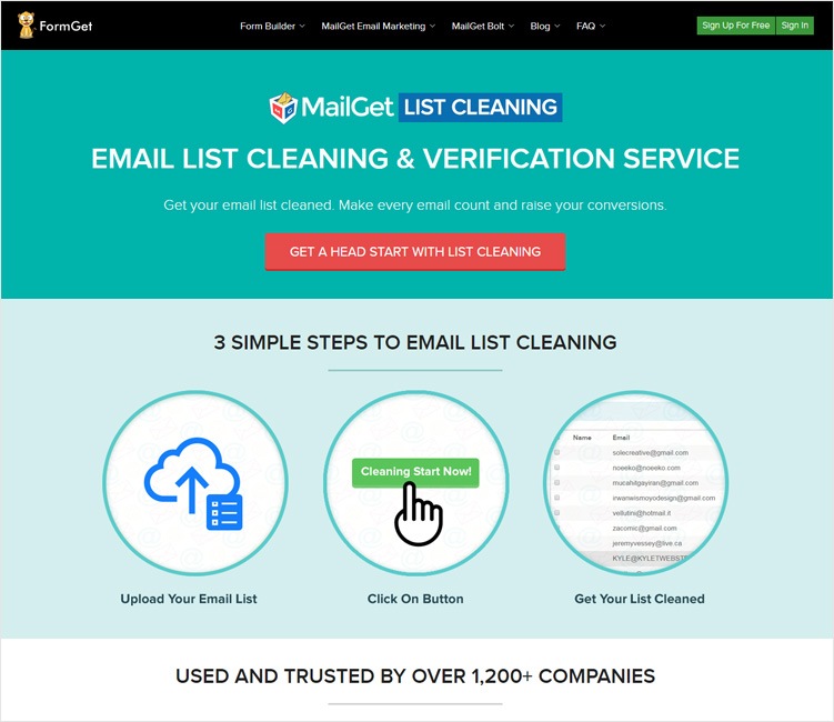 Mailget-List-Cleaning