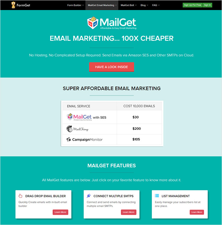 Mailget email marketing software