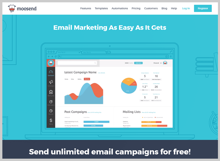 Moosend email marketing software