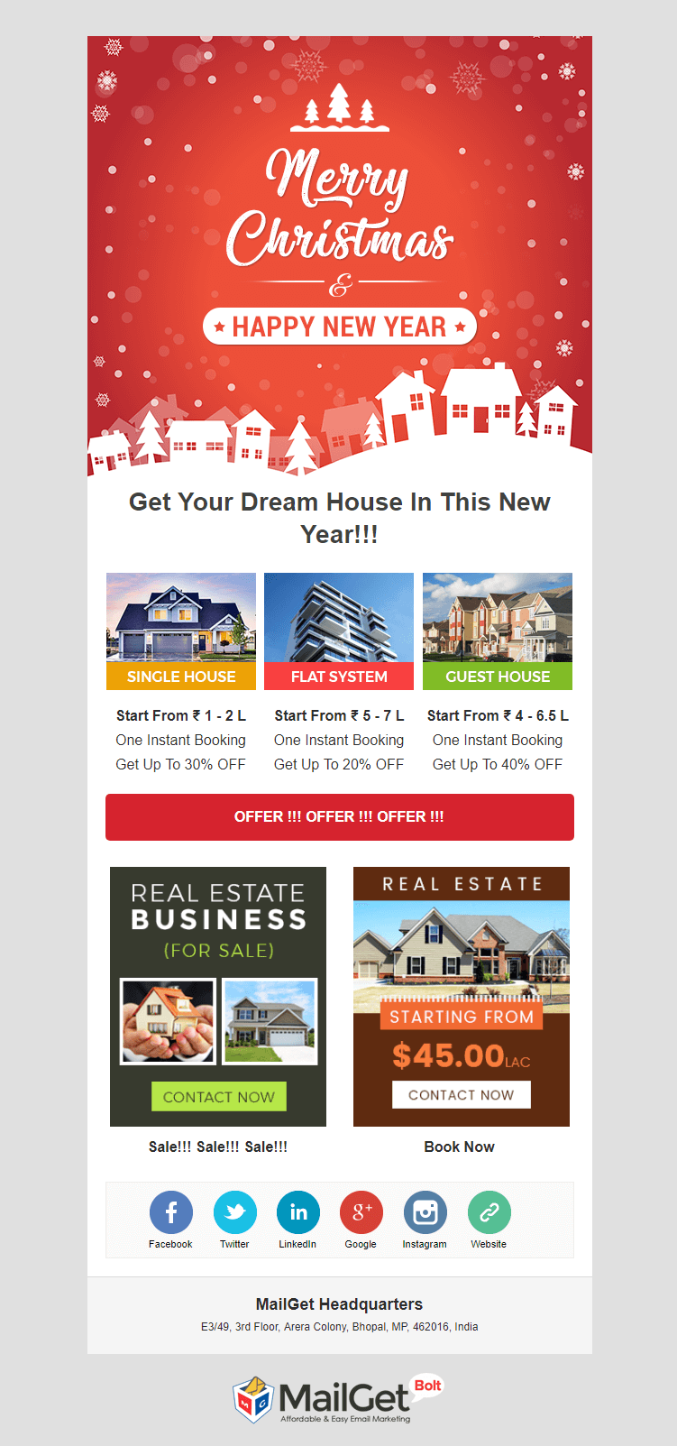 Real Estate email newsletter