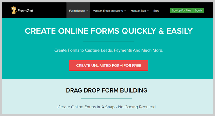 FormGet Web Form Builder