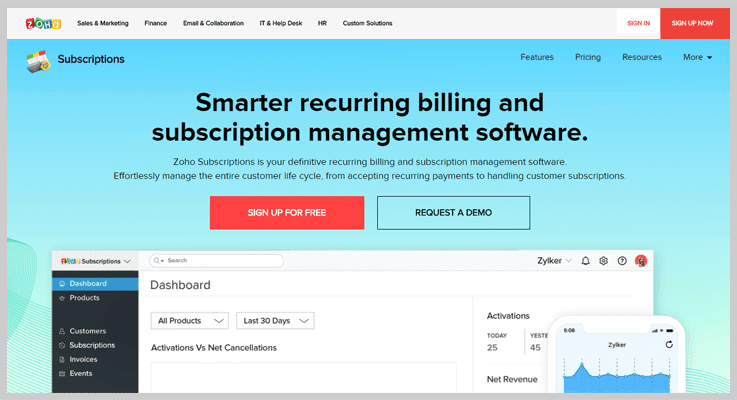 Chargebee Alternative by Zoho Subscriptions