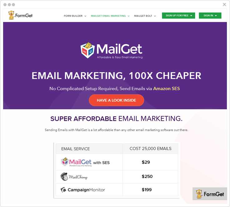 MailGet - Benchmark Email Alternatives