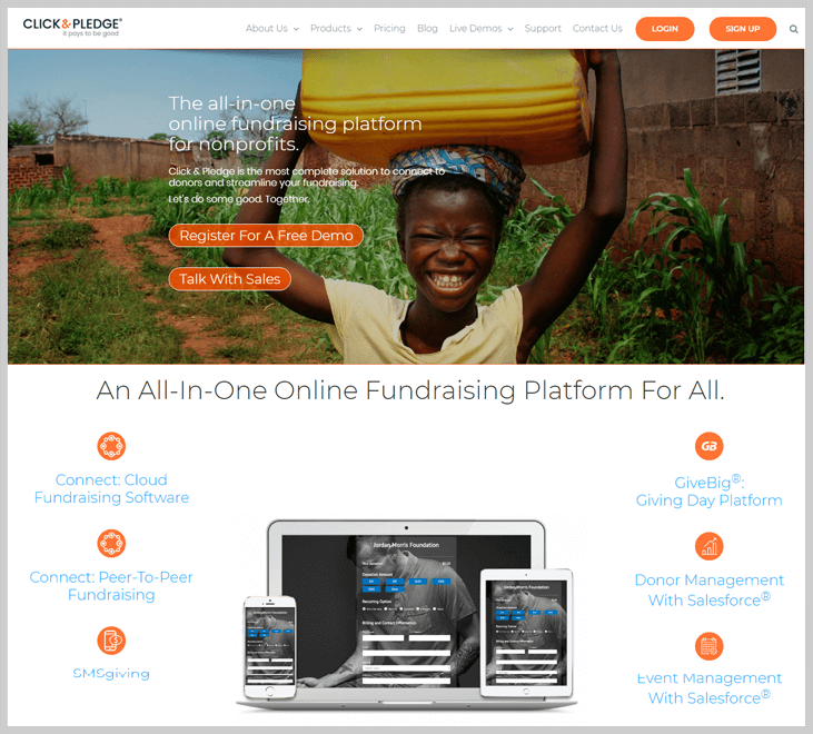 Clickandpledge Fundraising Software