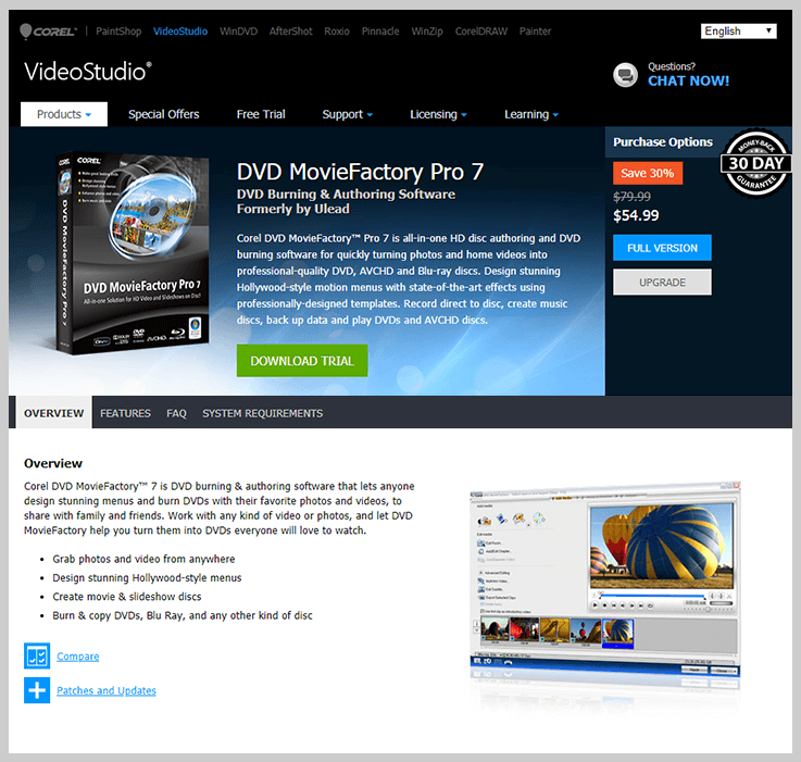 freee download dvd moviefactory pro 7