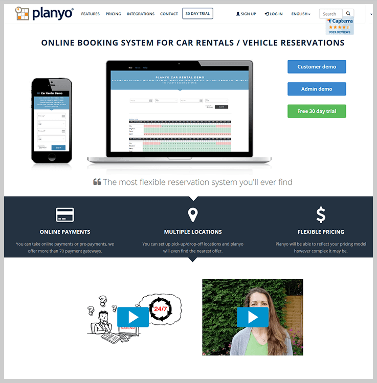 Planyo - Car Rental Booking Software