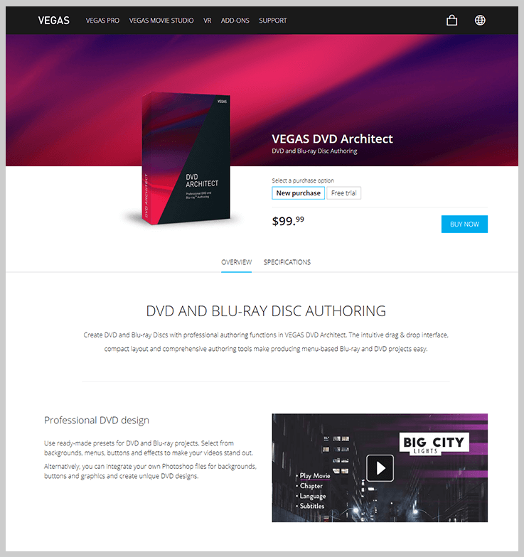 VEGAS - DVD Burning Software