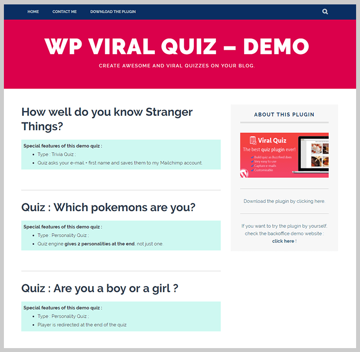 BuzzFeed Quiz Builder - Online Exam WordPress Plugins