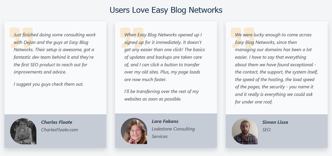 EasyBlogNetworks Customer Reviews