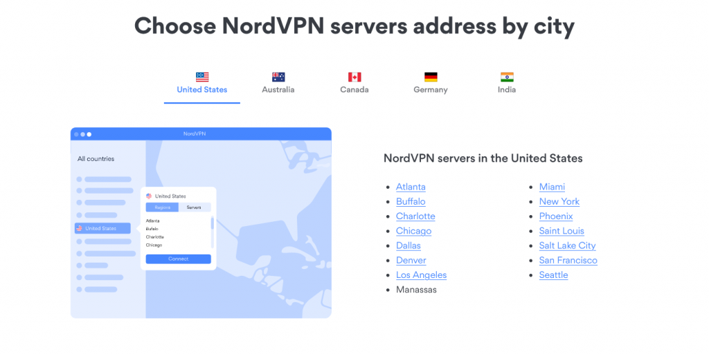 NordVPN - Choose - City