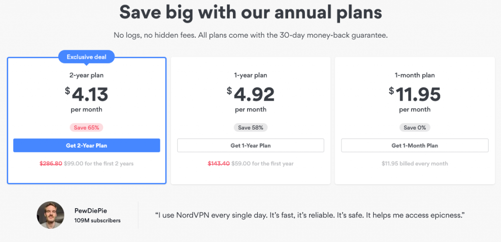 NordVPN - Pricing