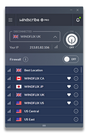 Windscribe - Servers