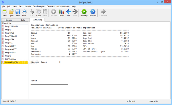 AcaStat - Output