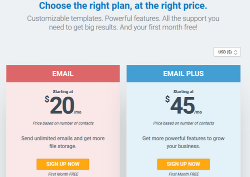 Constant Contact - Pricing