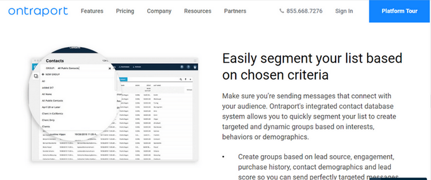 Ontraport - List Segmentation