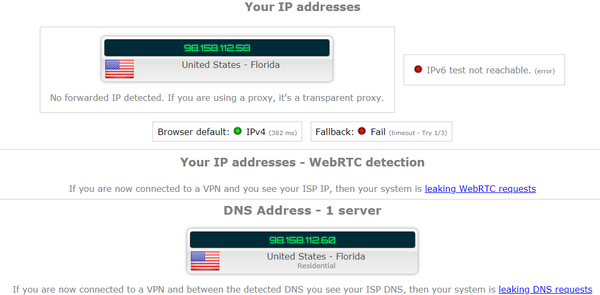 StrongVPN - IP&DNSLeaks