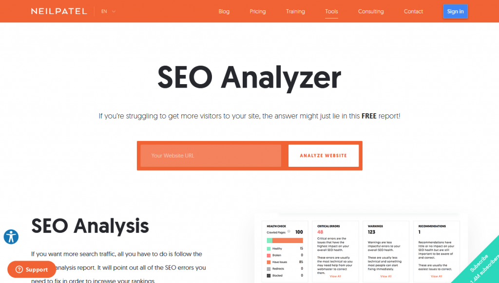 SEO - Analyzer - Home