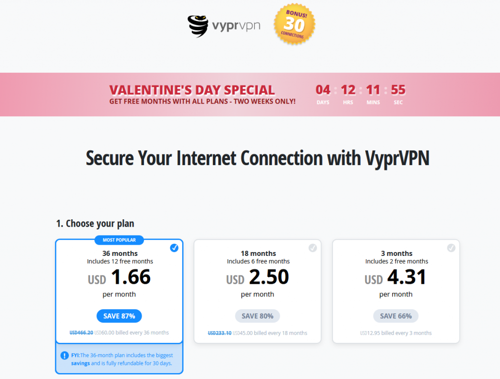 VPN - Deals - VyprVPN - Pricing