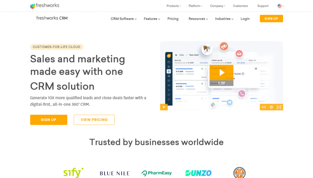 Freshworks - CRM - Home