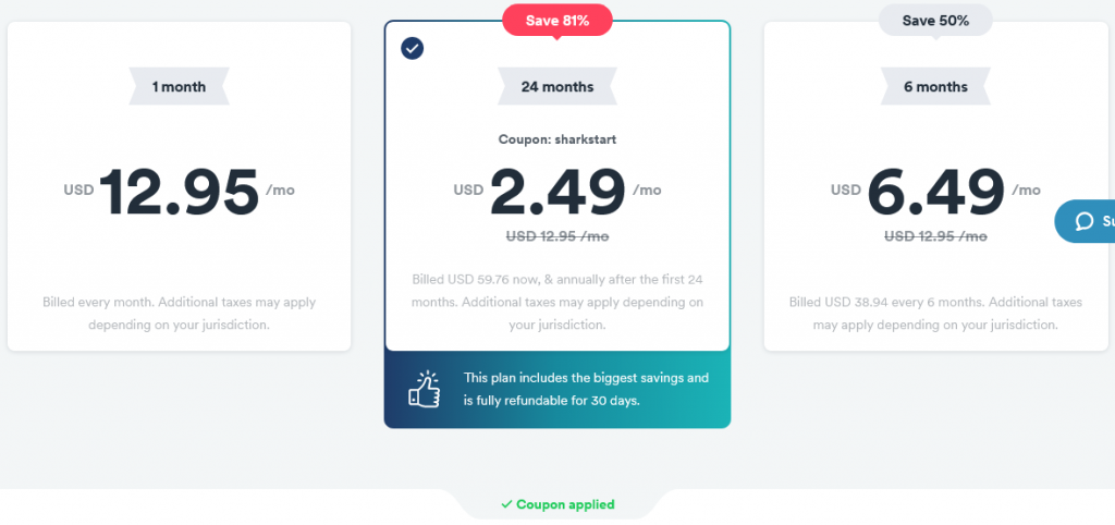 Surfshark - VPN - Pricing