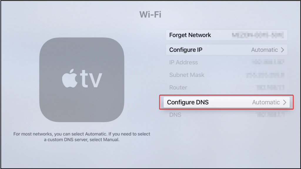 Surfshark-For-Apple-TV - Configure-DNS