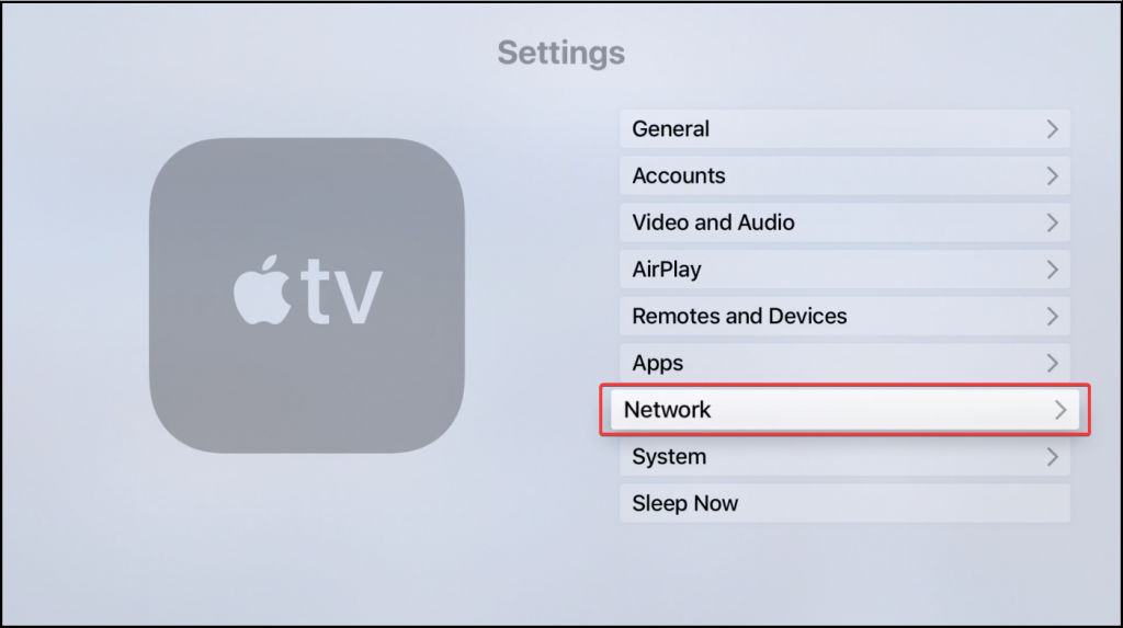 Surfshark-For-Apple-TV - Network-Setting