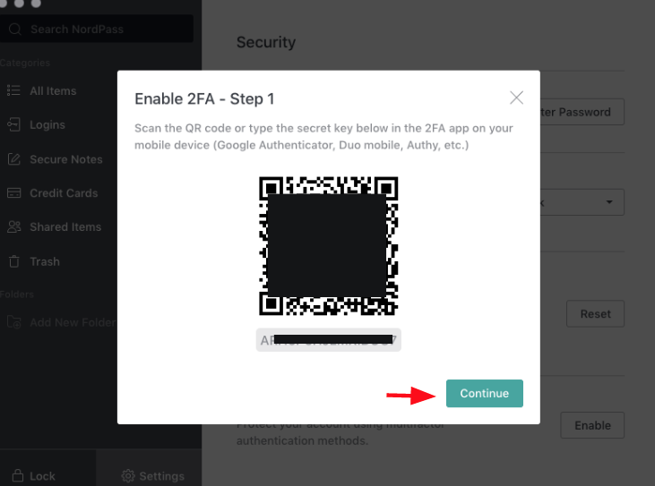 NordPass - 2-Factor-Authentication