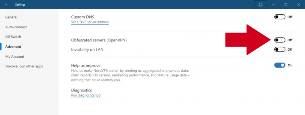 NordVPN-For-China - Turn-On-Obfuscated-Servers