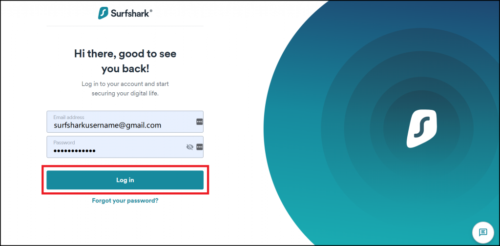 Surfshark-For-China - Login-To-Account