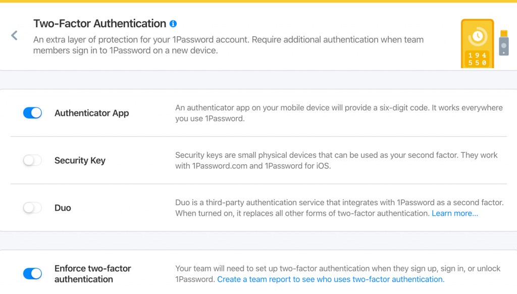 1Password - Two-Factor-Authentication