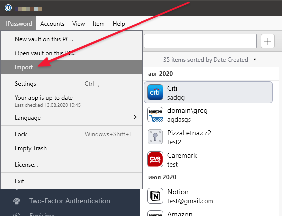 1Password - Import-Sync