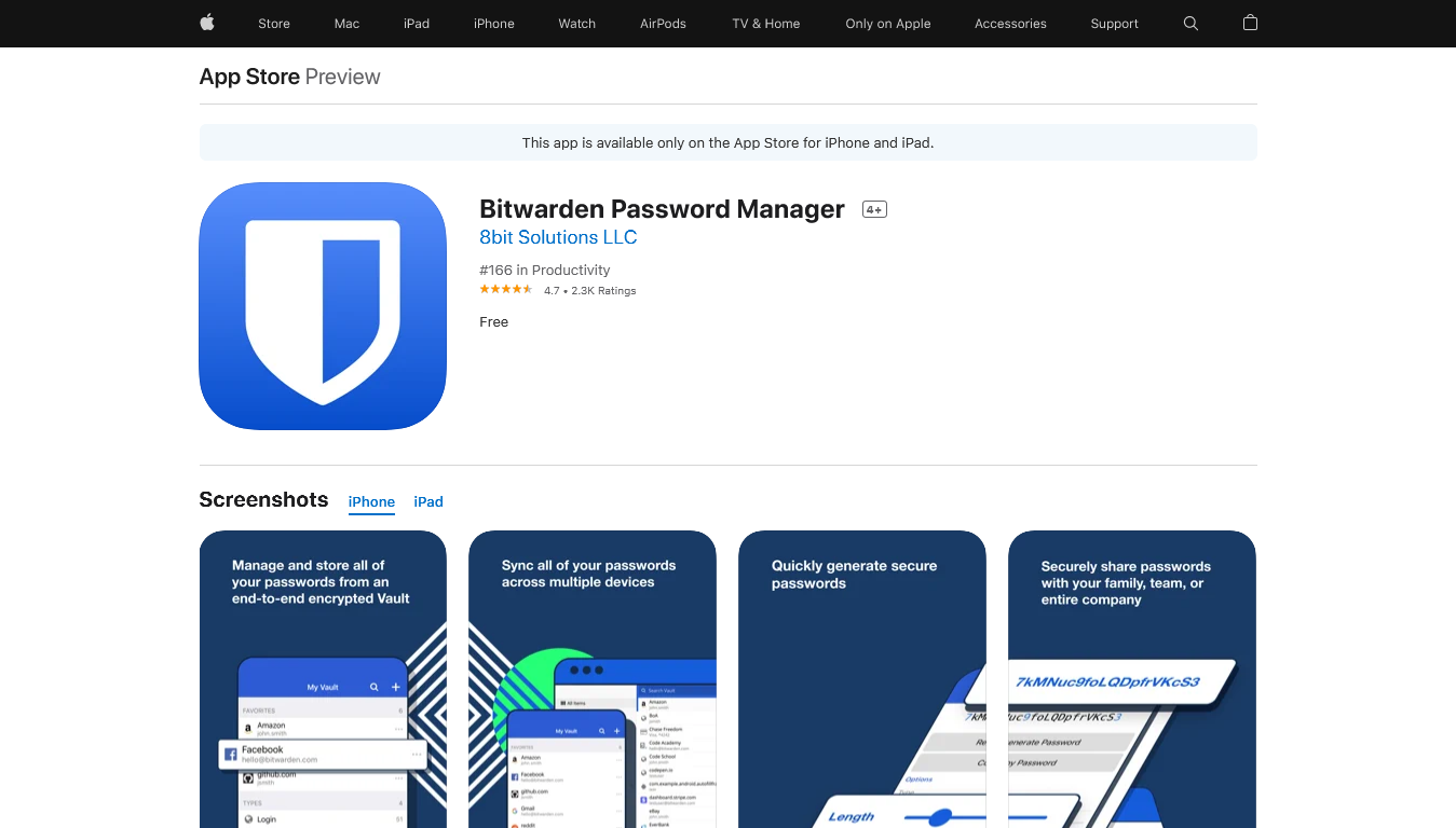 Bitwarden - iOS