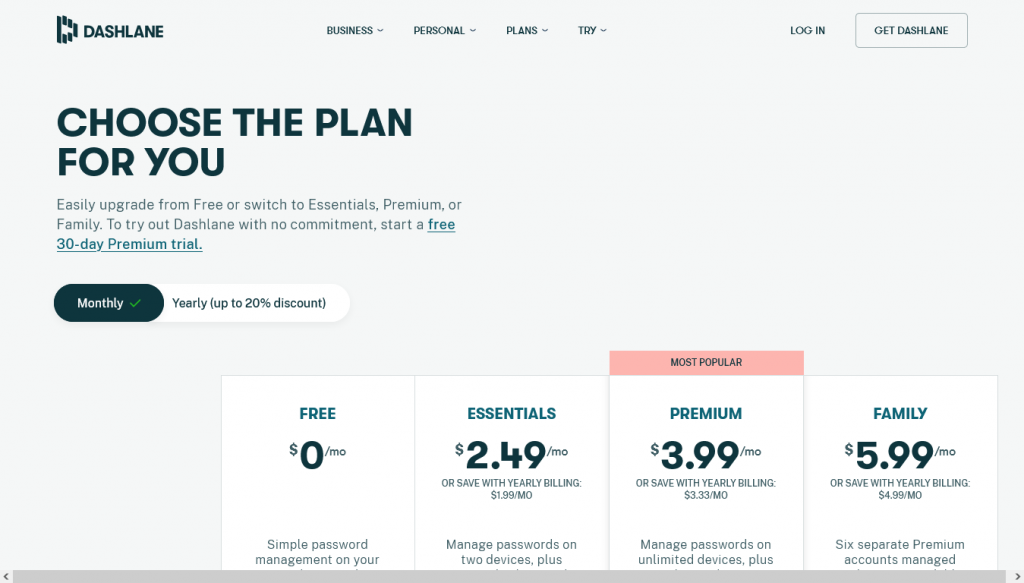 Dashlane - Personal-Plan