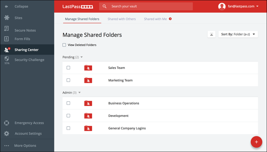 LastPass - Folders