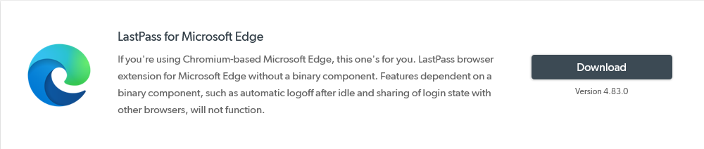 LastPass - Edge