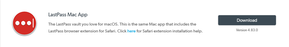 LastPass - macOS-App