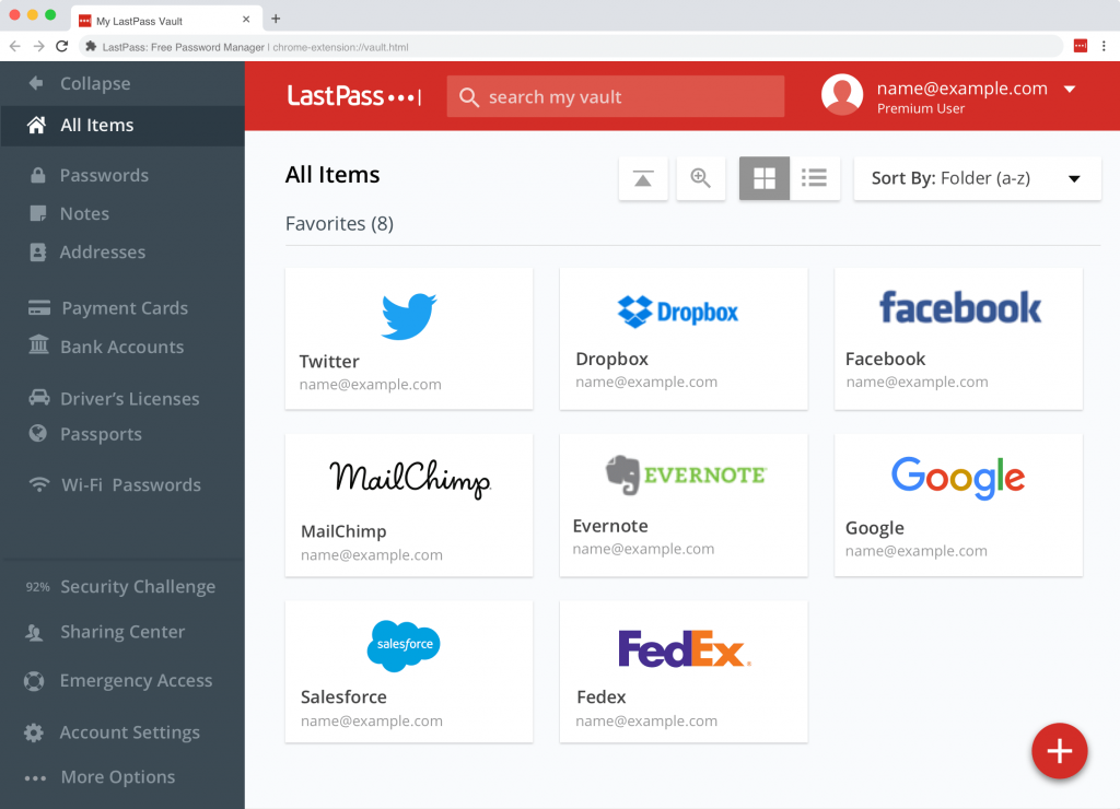 LastPass - Storage