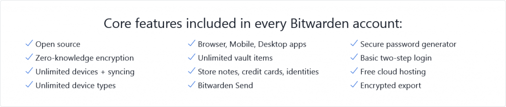 Bitwarden - Personal-Features