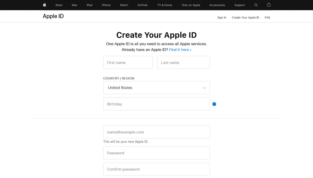 VPN-For-HBO - Create-An-Apple-ID