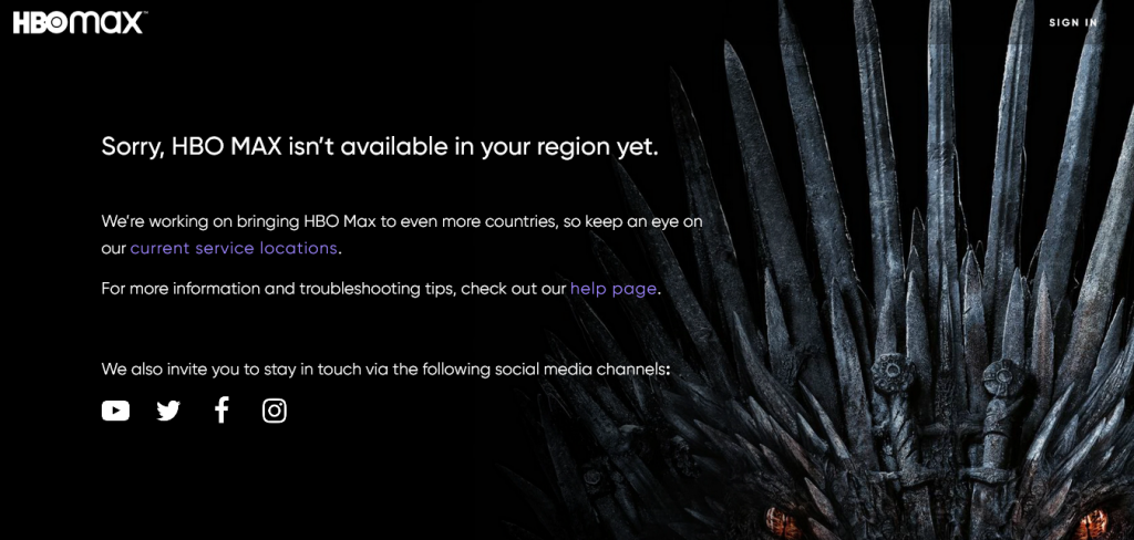VPN-For-HBO - Geo-Availability-Error