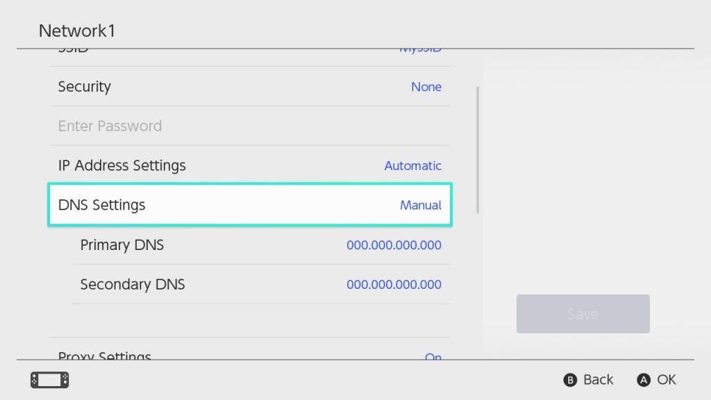 VPN-for-Nintendo-Switch - DNS-Settings