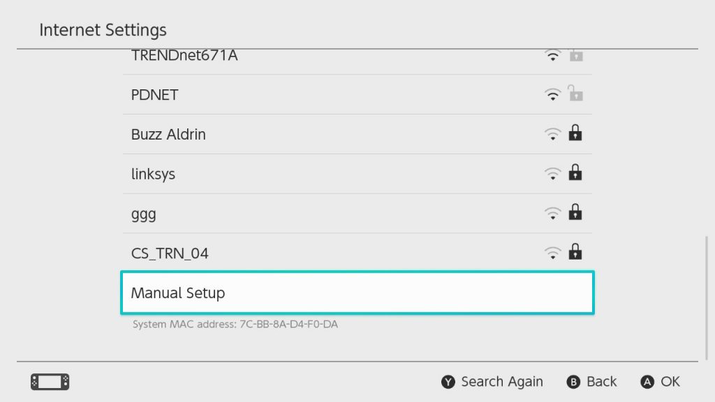 VPN-for-Nintendo-Switch - Wifi-Internet Settings