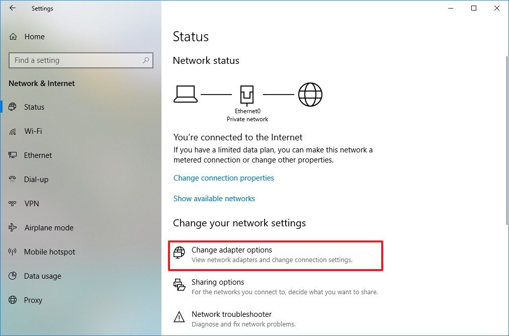 VPN-for-Xbox-One - Change-Adapter-Settings