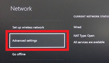 VPN-for-Xbox-One - Network-Settings