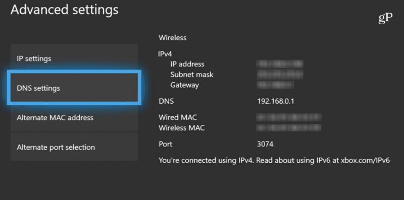 VPN-for-Xbox-One - DNS-Settings