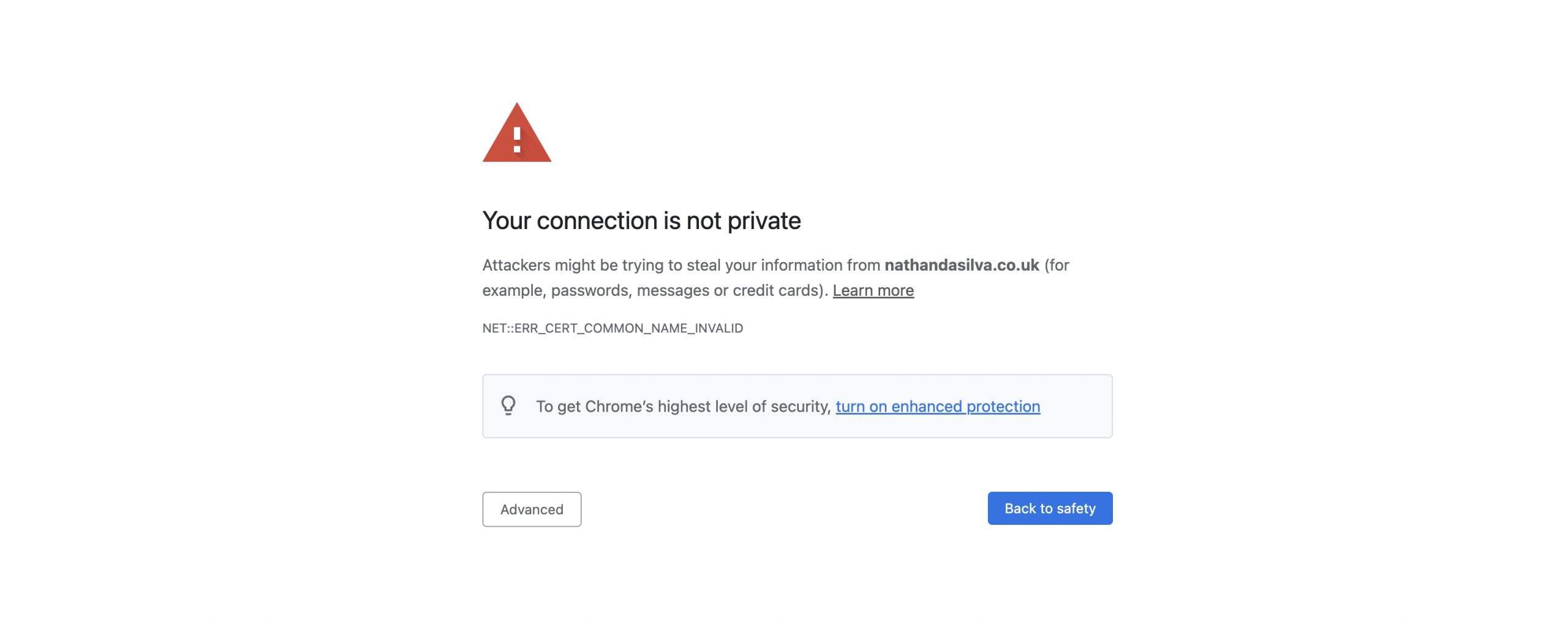 HTTPS connection missing